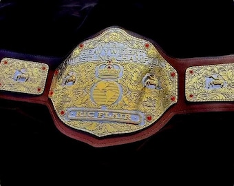 Big Gold Style World Heavyweight Wrestling Championship Belt Adult Size 6MM Zinc Replica Title