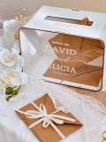 Rustic Wedding Card Box, Floral Acrylic Wishing Well, Custom Wood Envelope Holder, Boho Wedding Reception Decor, Personalized Memory Box product logo