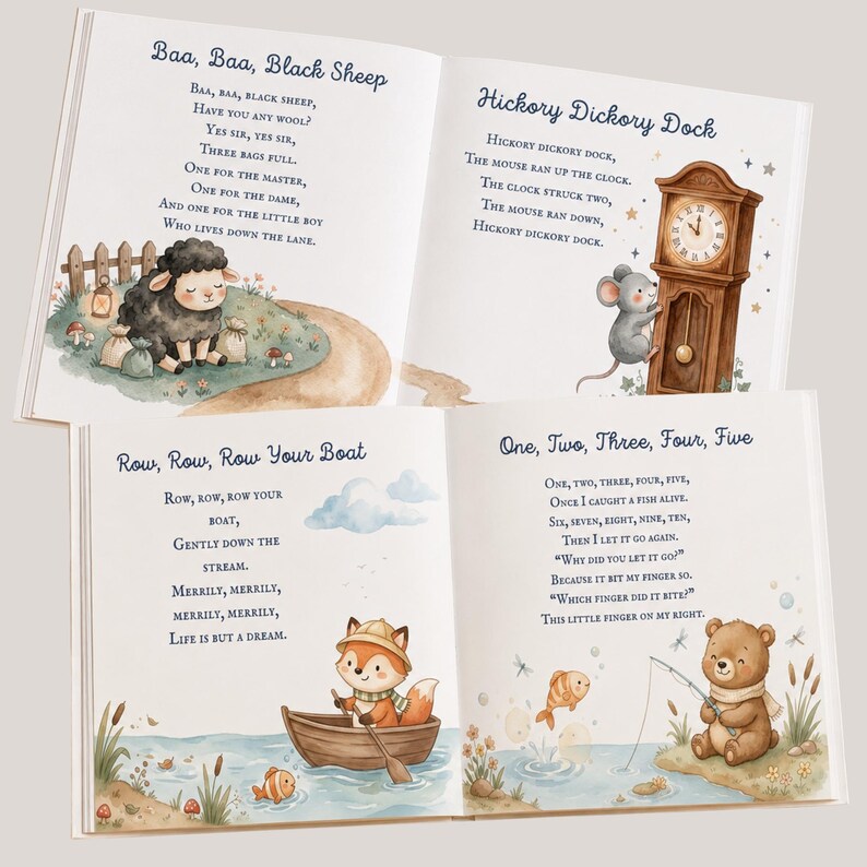 Personalized Nursery Rhyme Book | Custom Baby Gift | Personalized Baby ...