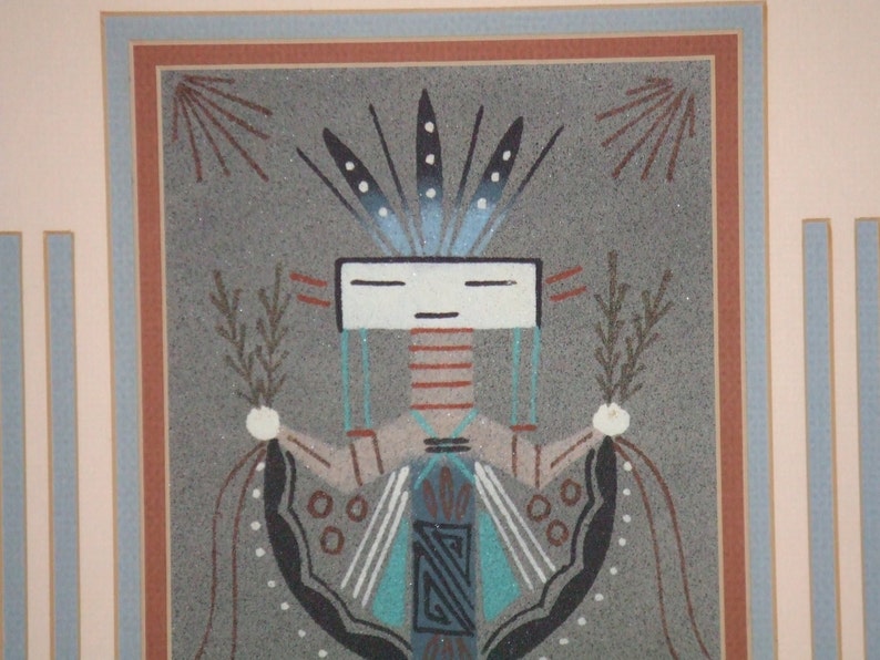 Native American Navajo sand painting Yei by Berta Yazzi Etsy