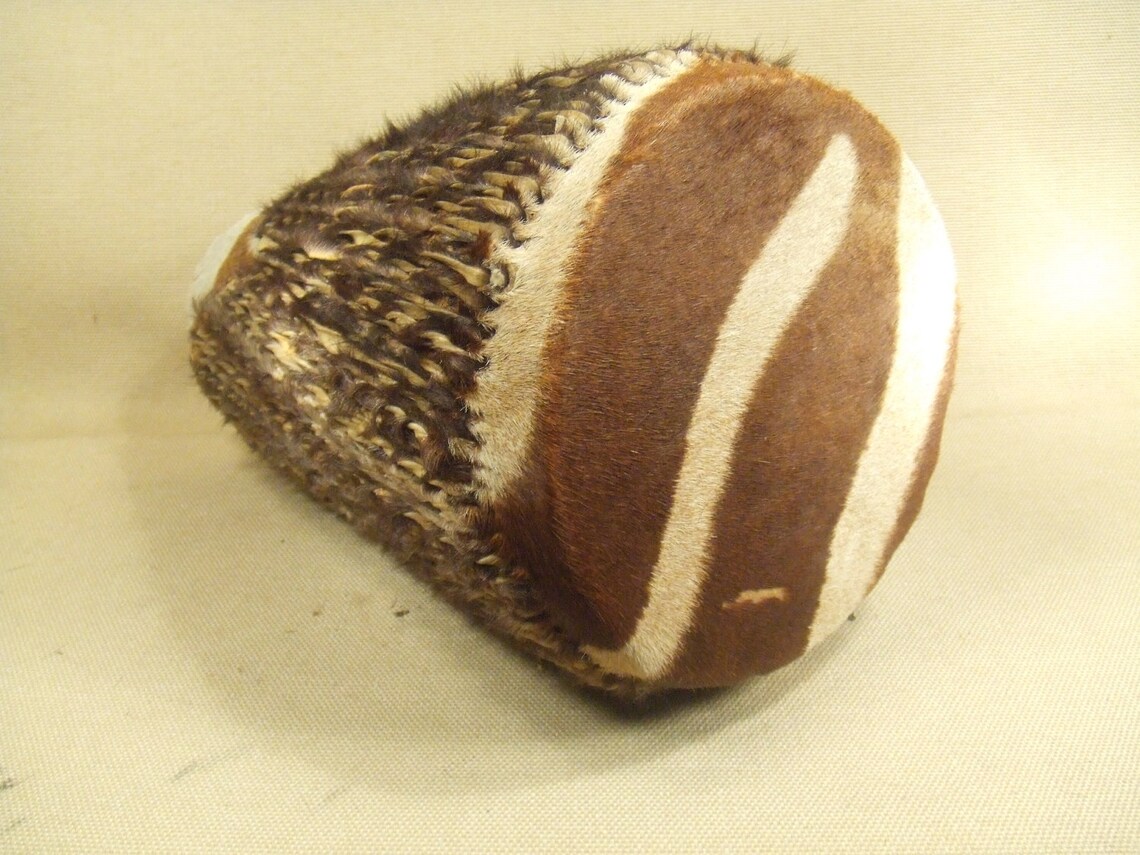 Tribal African drum animal skin rawhide and fur tall drum Etsy