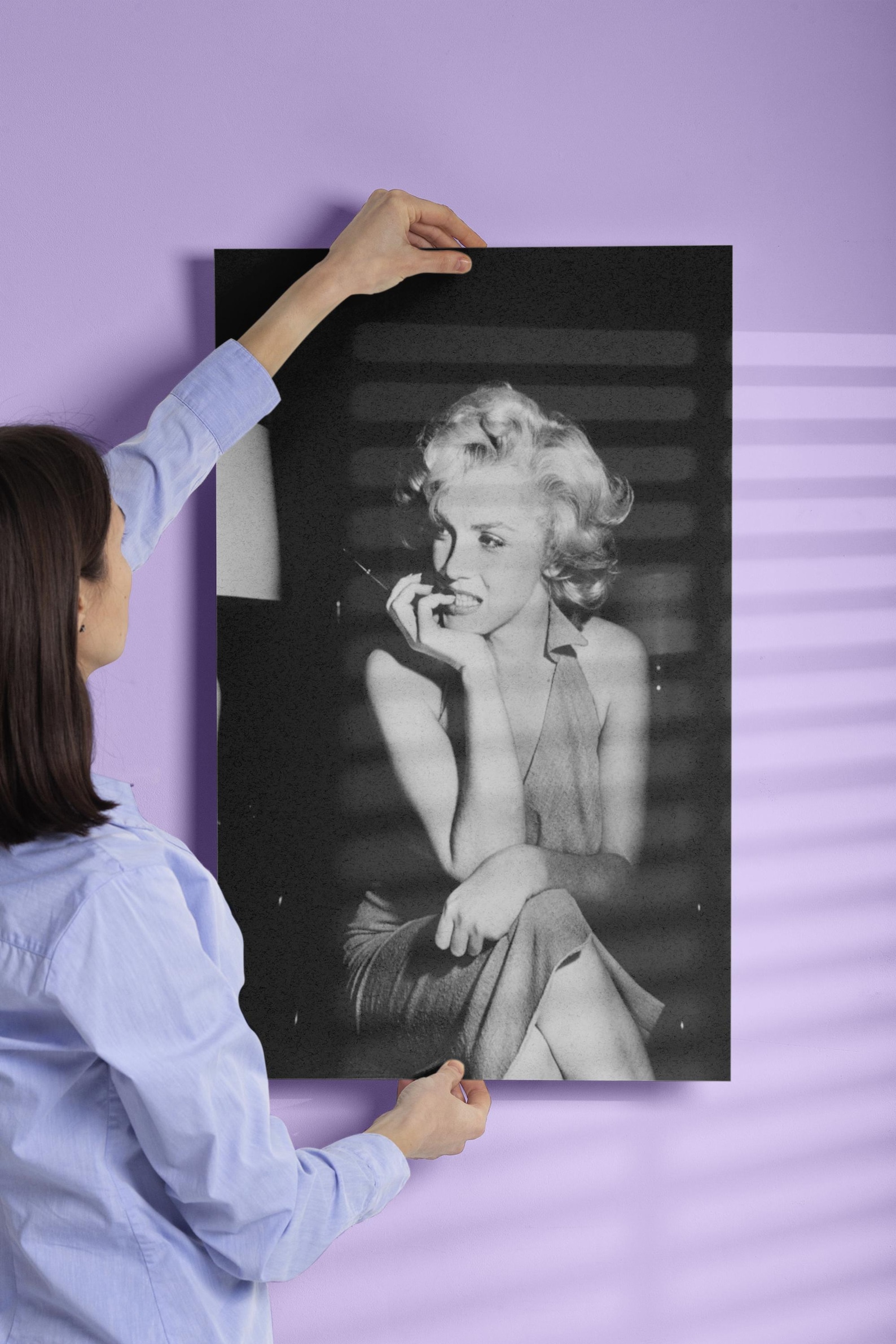 Marilyn Monroe Poster Black and White Actress Model Singer Hand Made ...
