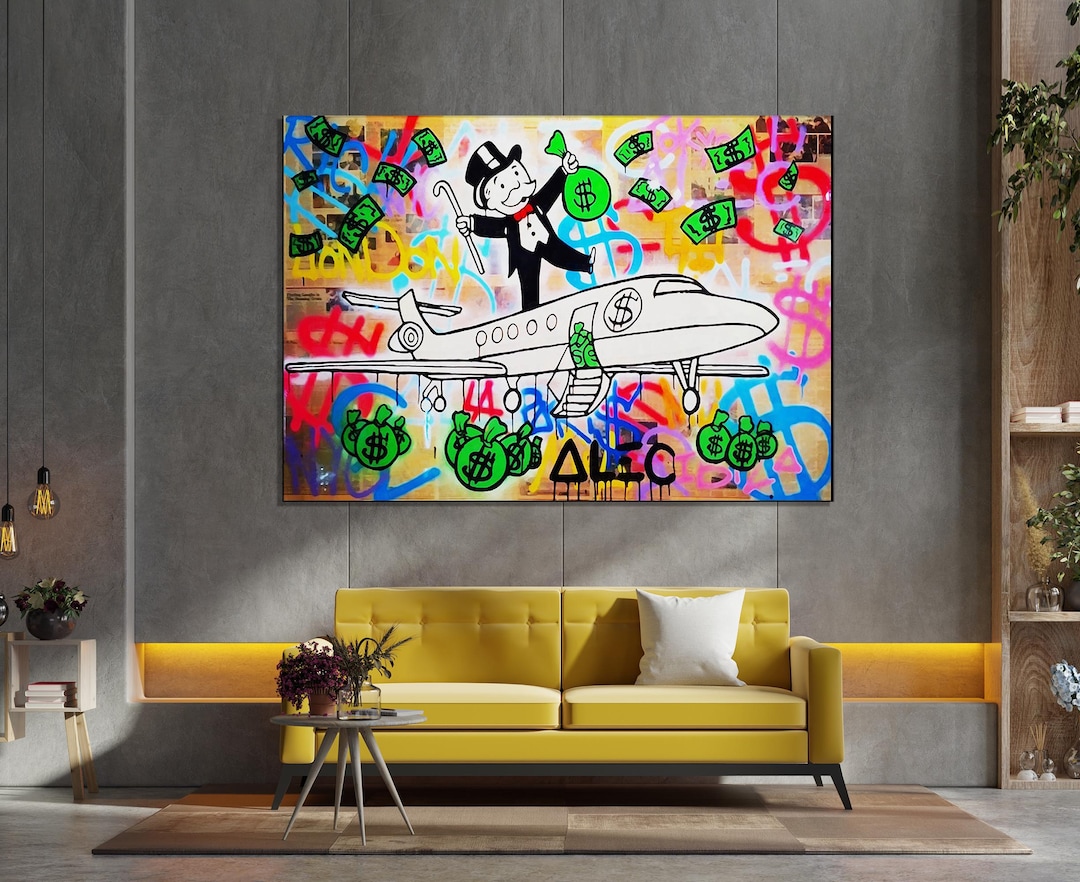 Alec Monopoly Pop Art Canvas Modern Street Art Canvas Paintings on the ...