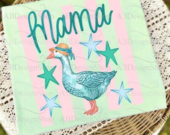 Niedliche Mama Gans PNG, Muttertag PNG, Kokette Mama PNG, Mama und Ich Png, Streifen Png, Girly Png, Gänseliebhaber Shirt, Dumme Gans Png