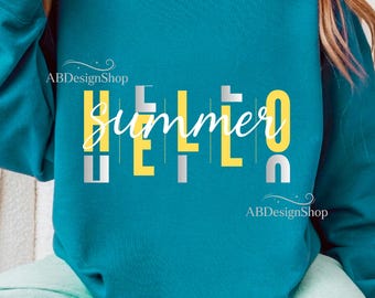 Hallo Sommer Png, Hallo Sonnenschein Png, Trendiger Sommer Png,, Sommer Shirt Png, Familienurlaub Png, Sonnenschein Shirt, Sommer Png, Beachy Shirt