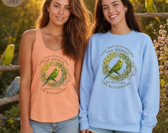 Das Nomaden Wellensittich Botanische Kranz Sweatshirt, Sittich Tank Top