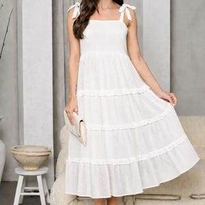 brunch white dress Myrtle Beach Brunch Mini Dress in White M / White main image 0