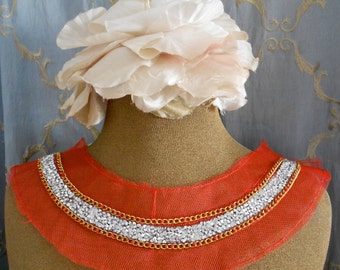 Rhinestone Gold Chain Appliques