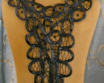 Black Satin Stitched Appliques