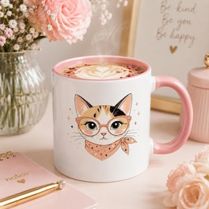 Atomic Cat Space Mug, Sputnik Black Cat Coffee Cup, Retro Atomic Mug, Celestial Cat Cappuccino Mug, Mid Century Cat Decor Gift for Her