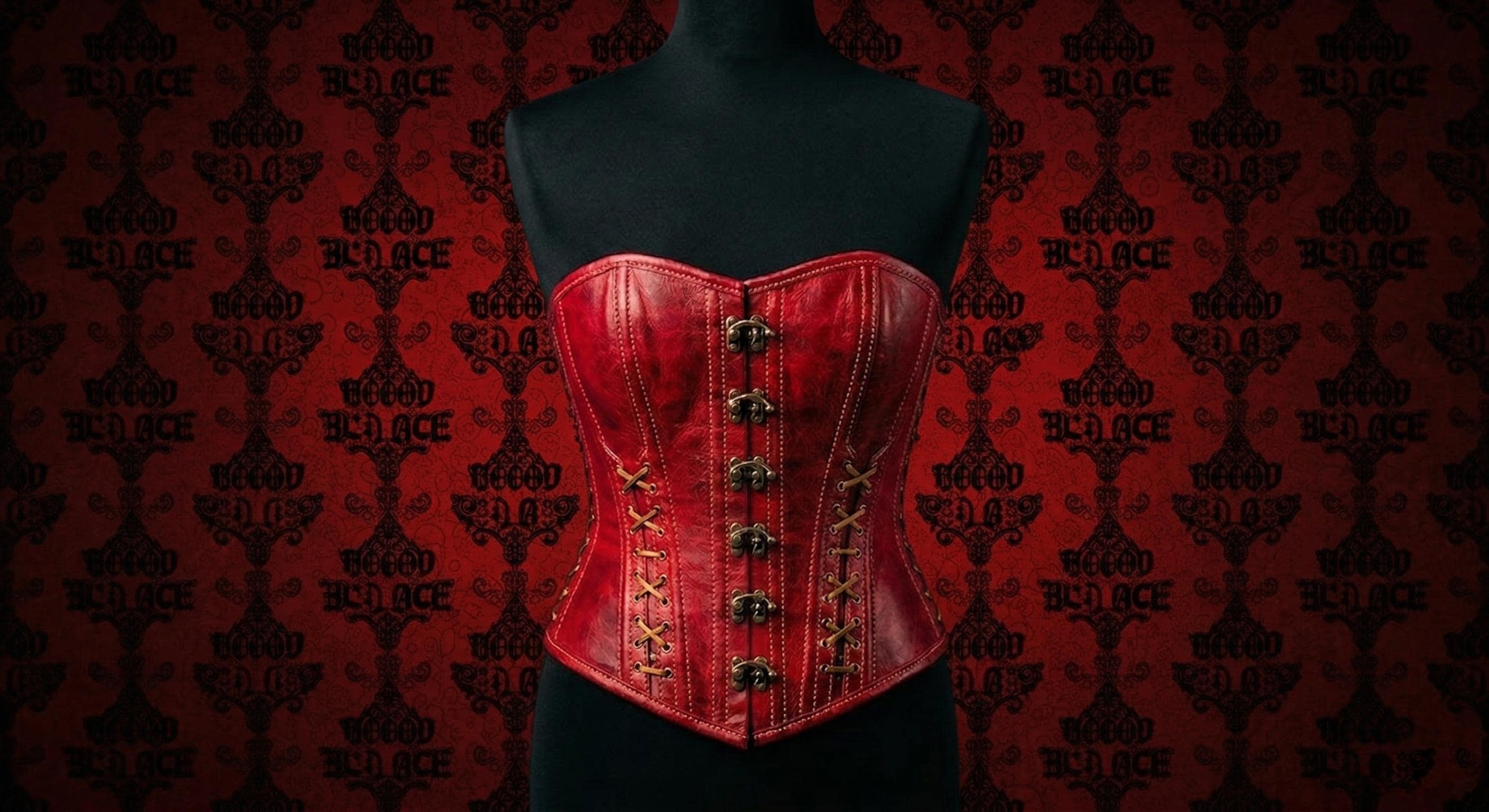 Red and Gold Corset - Etsy
