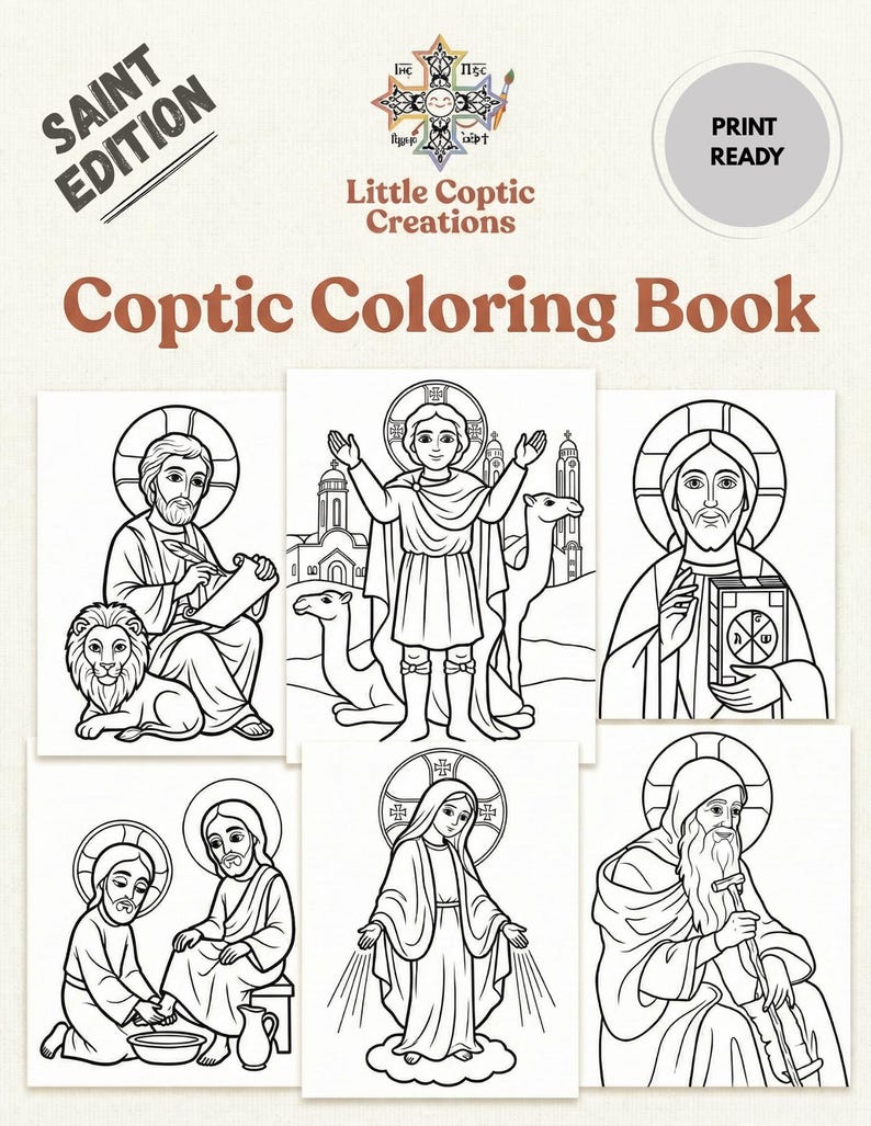 Coloring Book - Saints of the Coptic Orthodox Christian Church - Etsy
