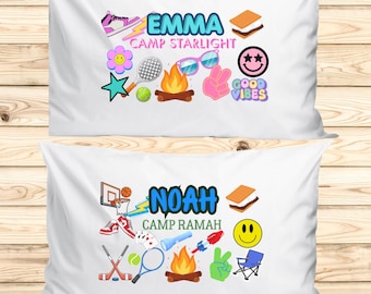 Personalized Camp Pillowcase | Sleepaway Camp Gift | Custom Camp Pillow | Boys Girls Camp Pillowcase