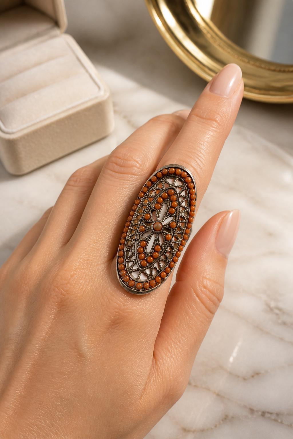 70s ビンテージ スターリングシルバー ボリューム リング フルイド 曲線 Vintage 70s Silver Ring - Etsy - Page 5