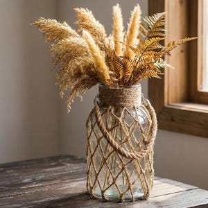 Rope Glass Vase - Etsy