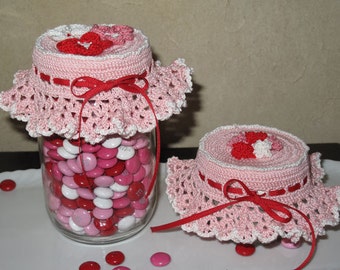 Crochet pattern Jar "Top-ography" thread jar lid cover