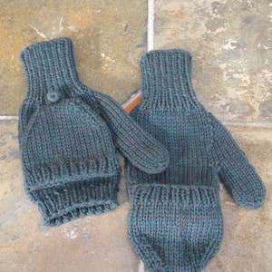 Knit Pattern Pop Top Mittens for Adults image 2