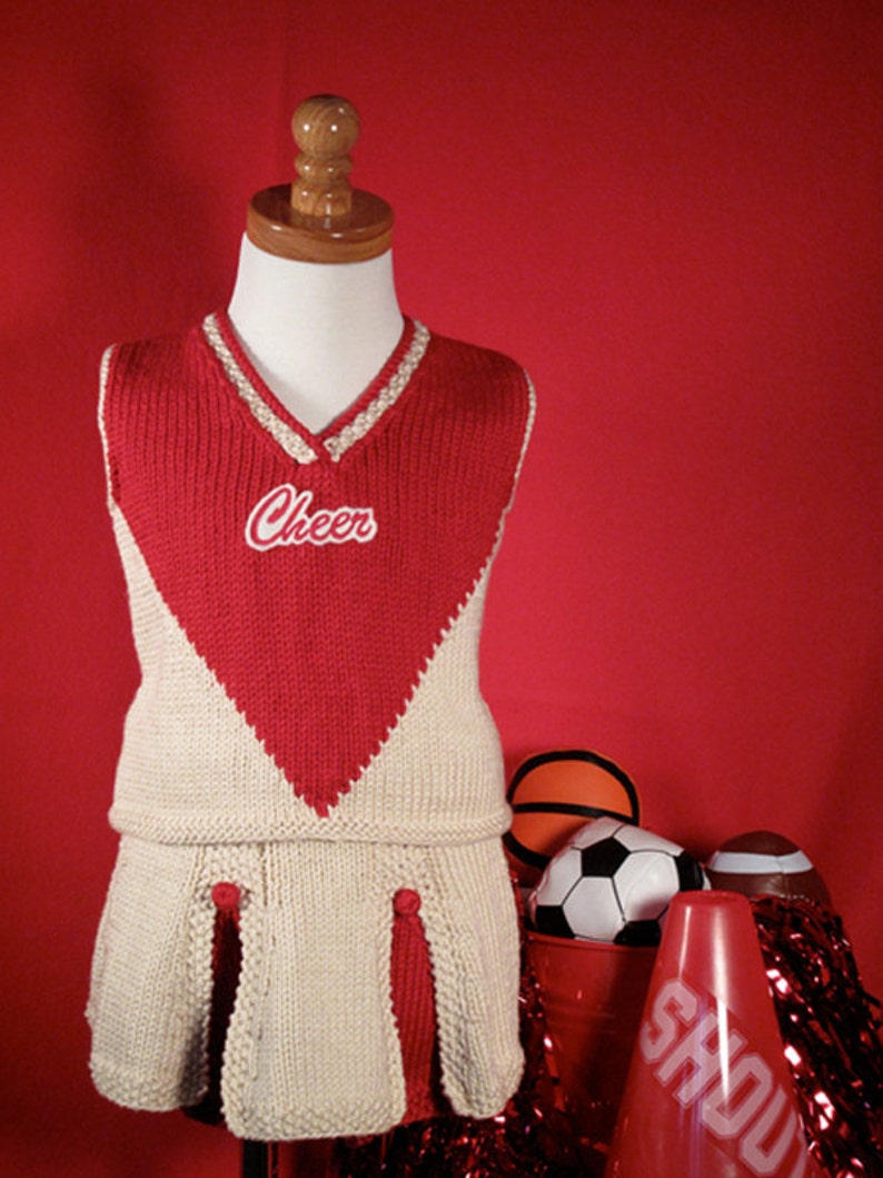 Team Spirit Cheerleader Outfit Knit Pattern image 5