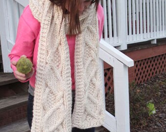 Pdf pattern: Alleghany Chunky Knit Scarf