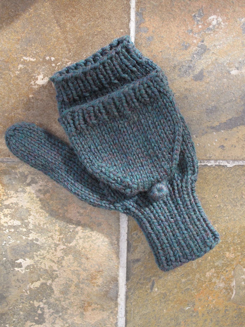 Knit Pattern Pop Top Mittens for Adults image 3