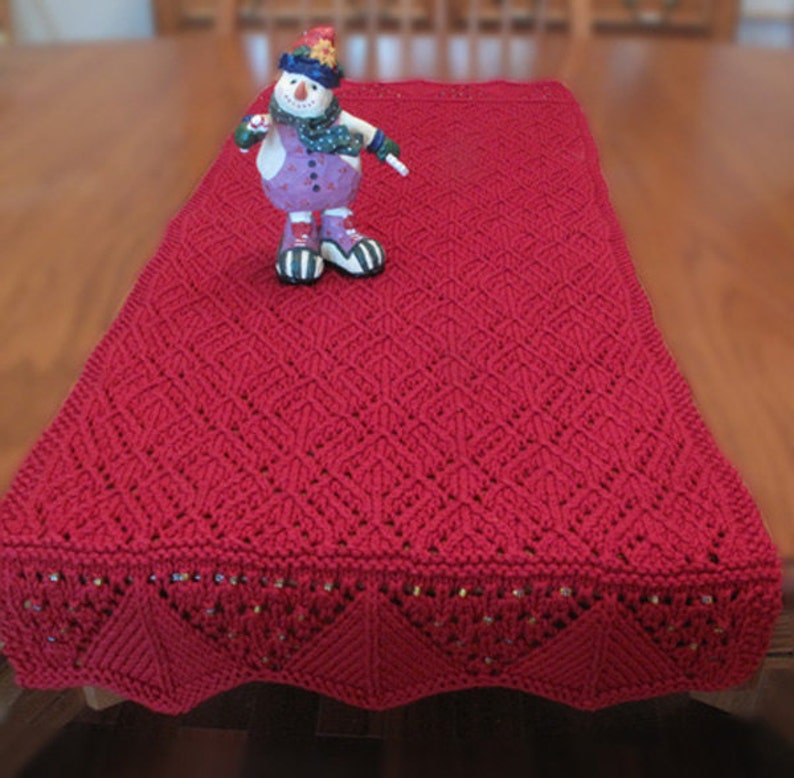 Union Table Runner Knit Pattern Pdf Etsy