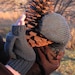 Knit Pattern Pop Top Mittens for Adults