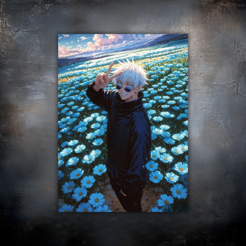 Satoru Gojo Metal Poster – Jujutsu Kaisen Anime Wall Art - Etsy