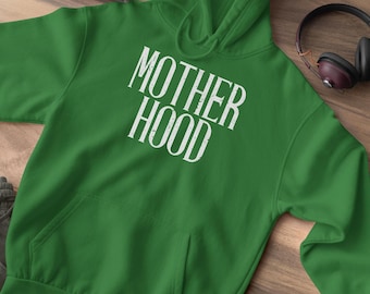 Mother Hood Parody Humorous Graphic Tee, Funny Mothers Day Retro Style Design, Motherhood Joke Reference Vintage Gift for Her Unisex T-Shirt