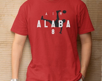 Air D. Alaba #8 Animated Style Soccer Graphic Tee, 2026 World USA Tournament Inspired, Austria Star Player Football Gift Unisex T-Shirt