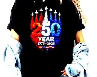 250 Year Anniversary Fighter Jet Shirt, Patriotic USA 1776-2026 Top
