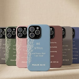 Custom Christian Phone Case with Bible Verse, MagSafe or Non-MagSafe Compatible, iPhone 17 - 12, Samsung S25 - S21 Inspirational Phone Cover