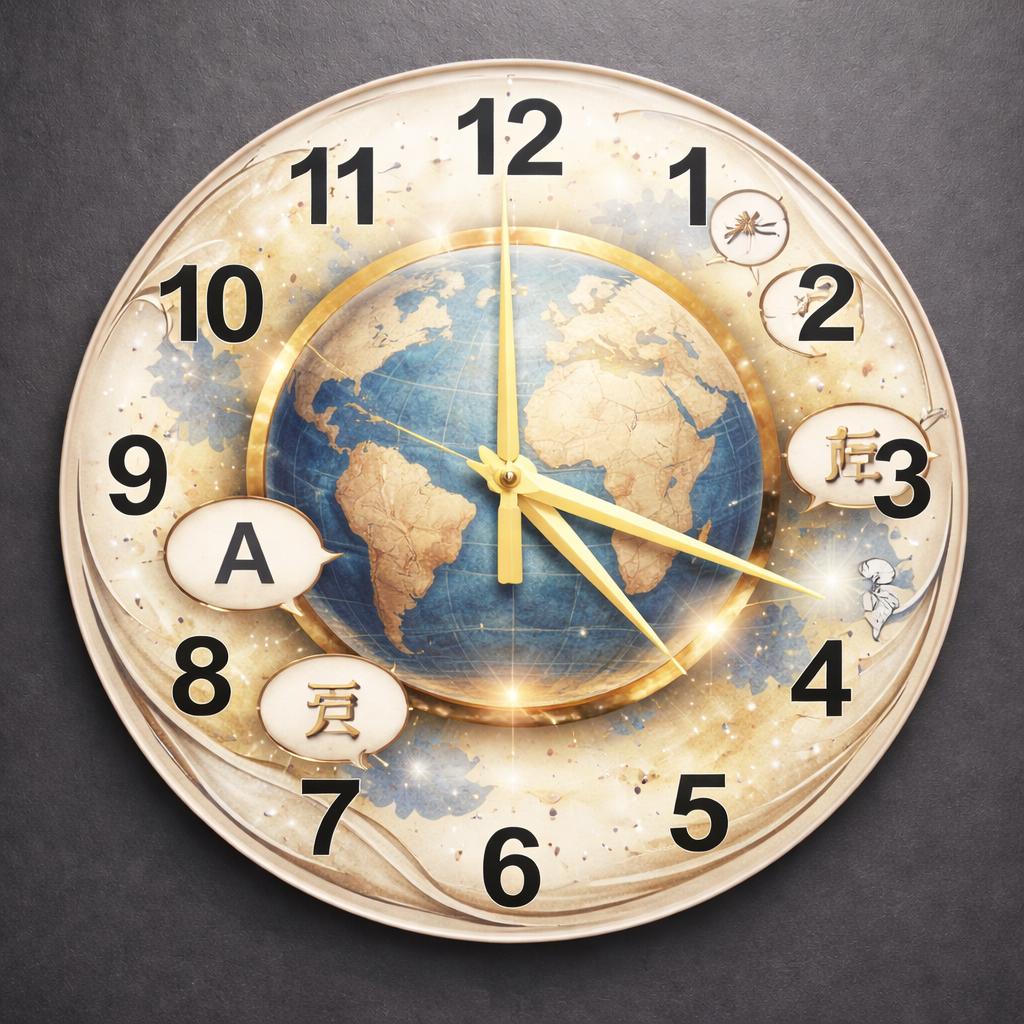 Global Communication Glass Clock | Translator Language Globe Art ...