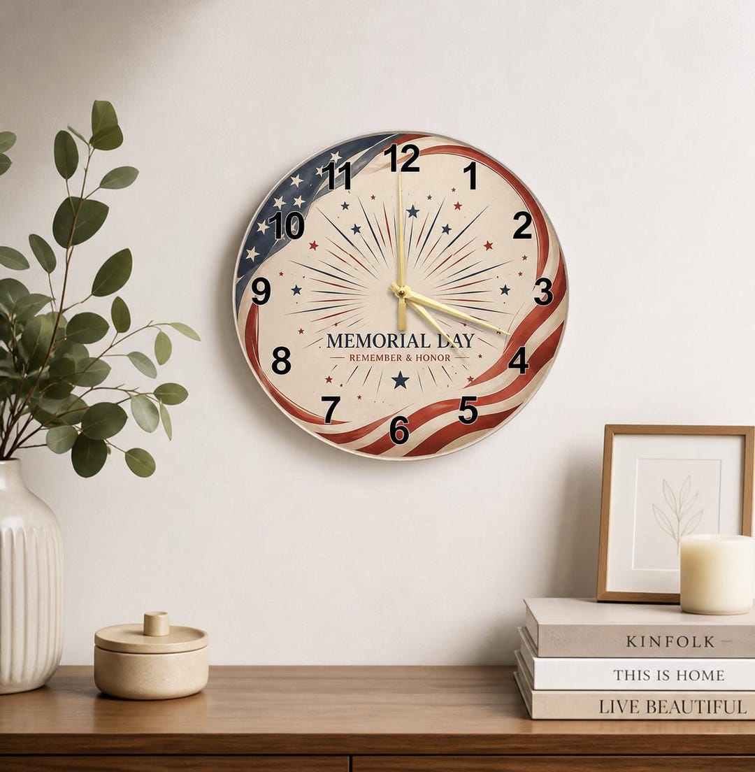Minimalist Mustache Glass Wall Clock, Sophisticated Father Figure Gift ...