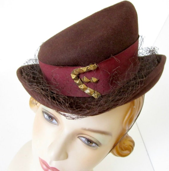 1940s tilt topper hat - image 4