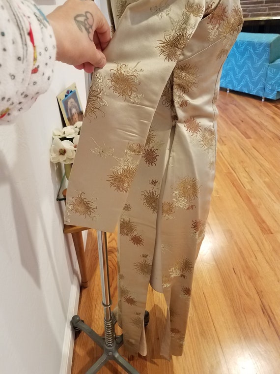 1950s Gold Cheongsam Dress/Gown - image 5