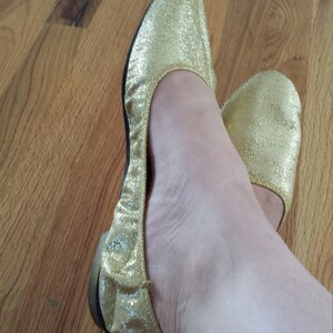 1950s Gold Lurex Flats image 2