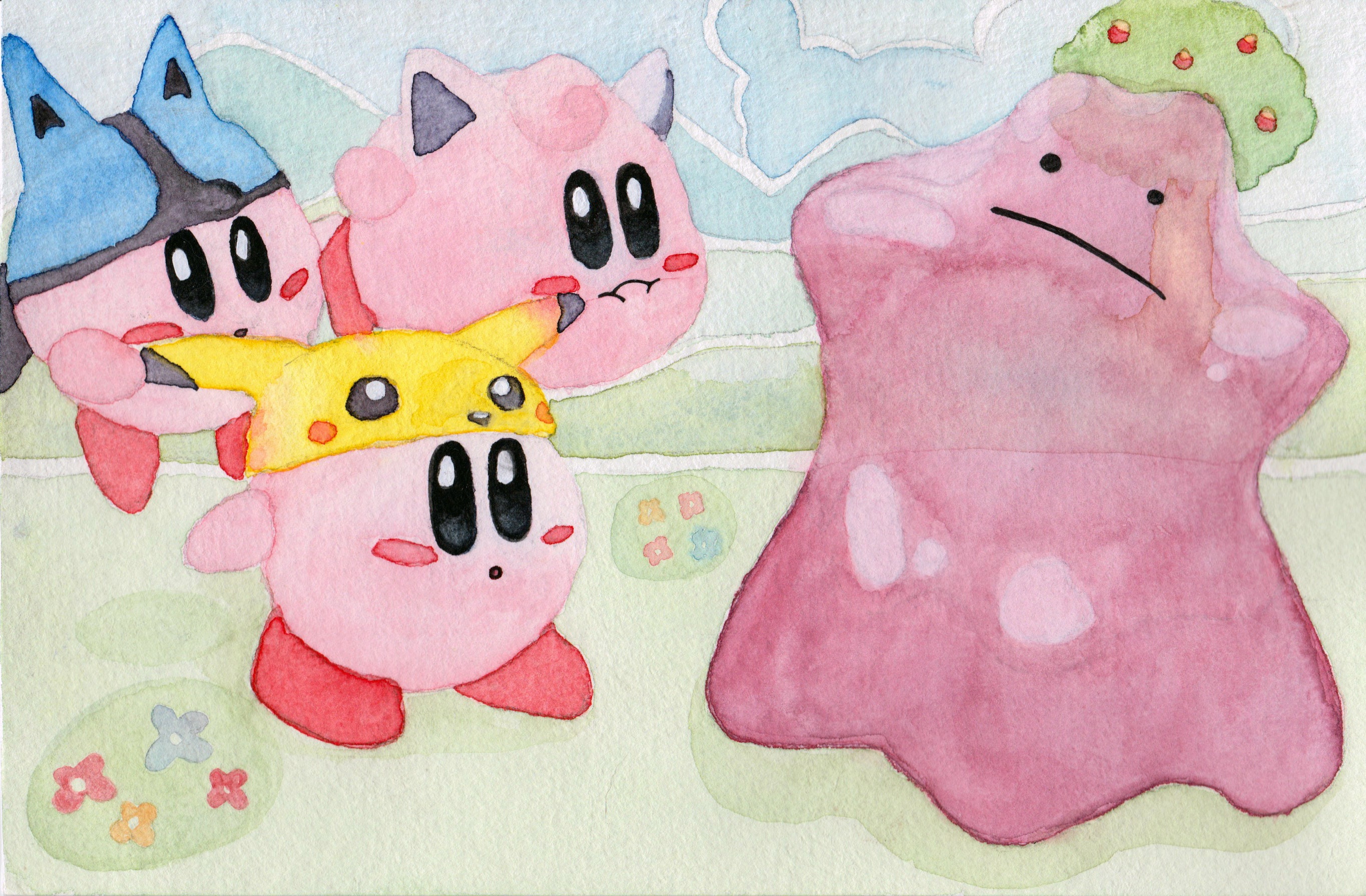 Ditto Meets Kirby Super Smash Bros. Ultimate Kirby Ditto - Etsy