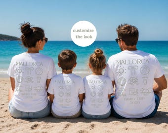 Family Vacation Shirt Majorca, Custom Family Holiday Tees, Matching Family Trip Shirts, Summer Beach Outfit, Travel Memory Gift