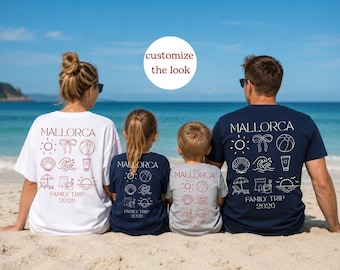 Family Vacation Shirt Majorca, Custom Family Holiday Tees, Matching Family Trip Shirts, Summer Beach Outfit, Travel Memory Gift