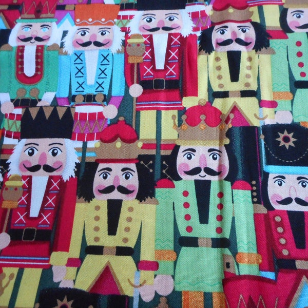 Brand New Beautiful Nutcracker Fabric 100% Cotton 18 Inches x 44 inches      (Half Yard)