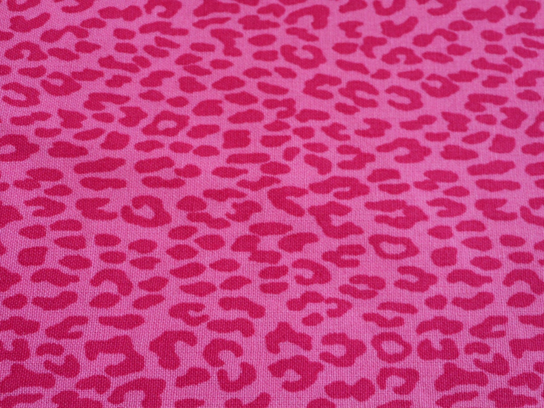 Brand New Pink Leopard Print Fabric 100 Cotton 18 Inches X 44 Etsy