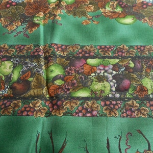 Brand New Grape and Apple Fall Fabric 35&quot; x 44&quot; 100% Cotton