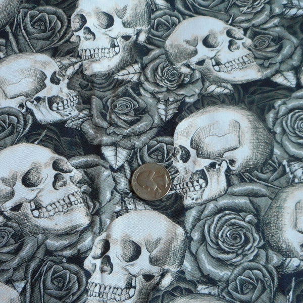 Fabric With Skulls - Etsy