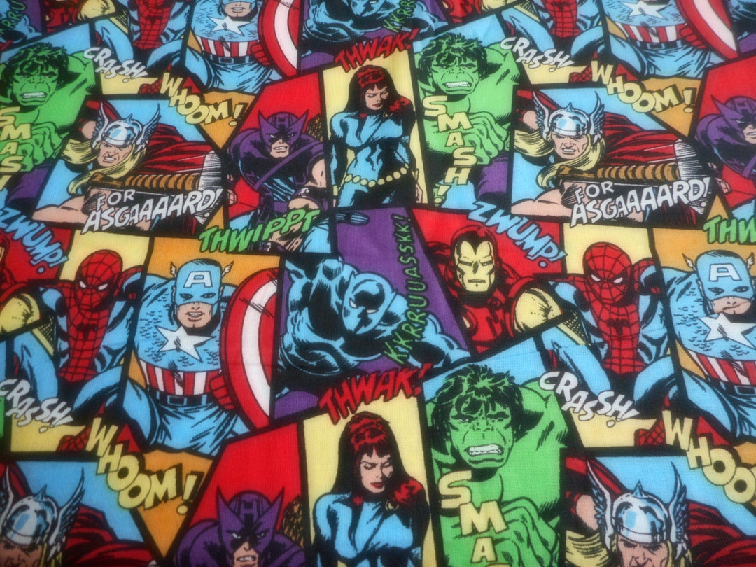 Brand New Marvel Super Heros Fabric 100% Cotton 18 Inches X 44 Inches ...
