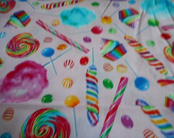 Beautiful Brand New Sweet Treats 100% Cotton Fabric 18" long x 44" wide         (Half Yard)