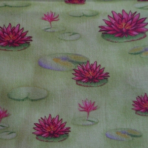 Beautiful 100% Cotton Lily Pads Fabric 18&quot;L  x 44&quot;W     (Half Yard)