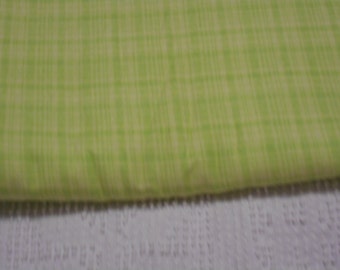 Brand New Yellow Green Plaid Flannel Fabric 35"  x 44"