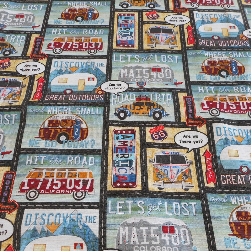 Vw Bus Fabric - Etsy