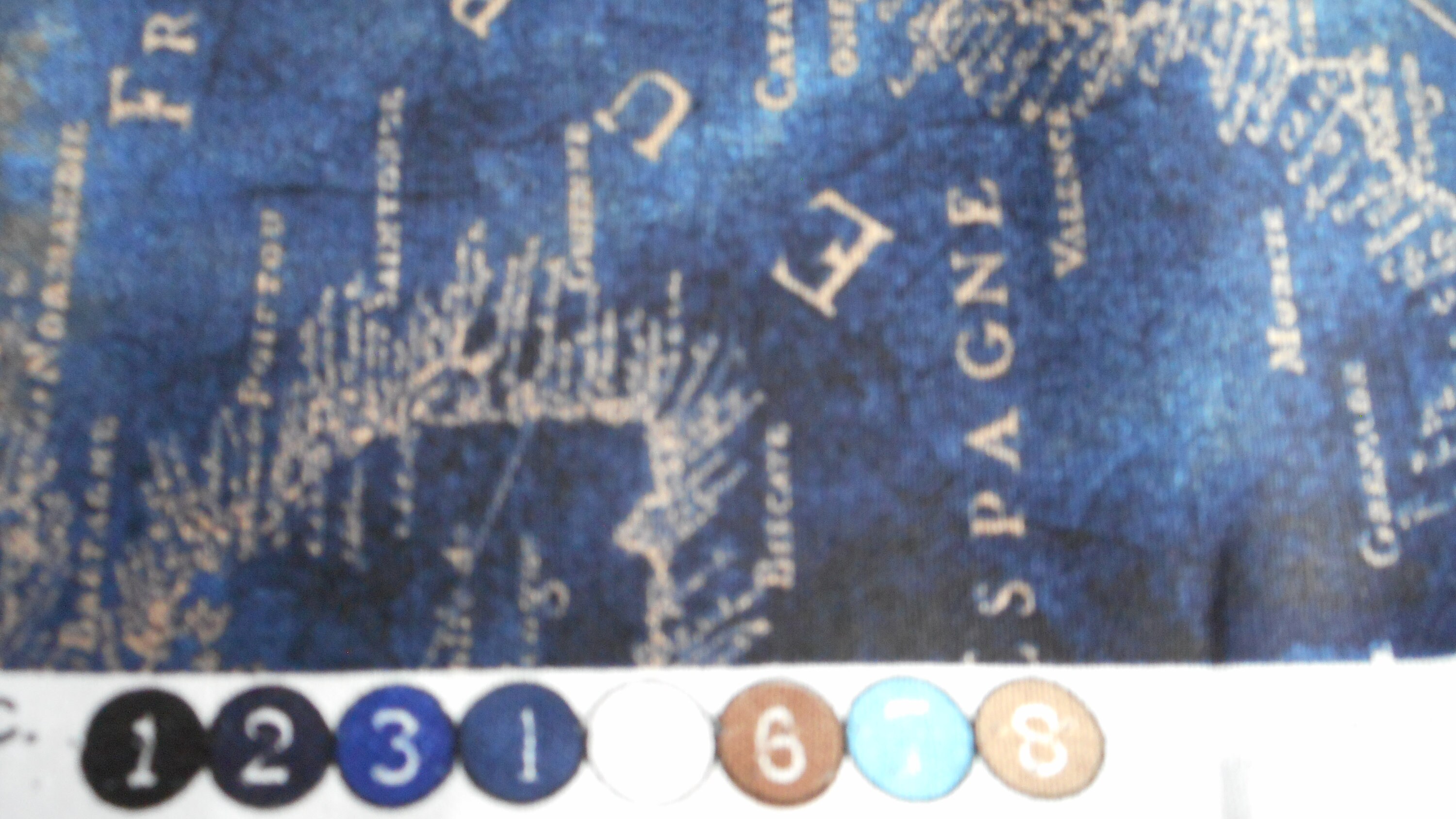Brand New Navy Blue Nautical Map Fabric 100% Cotton 17 Inches X 44 ...