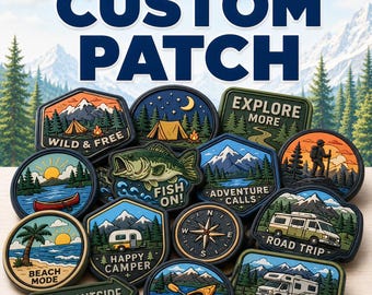 Custom PVC Patch, Outdoor Camping Rubber Patch, Personalized Adventure Morale Patch, Travel Backpack Patch, Custom Logo PVC Patch